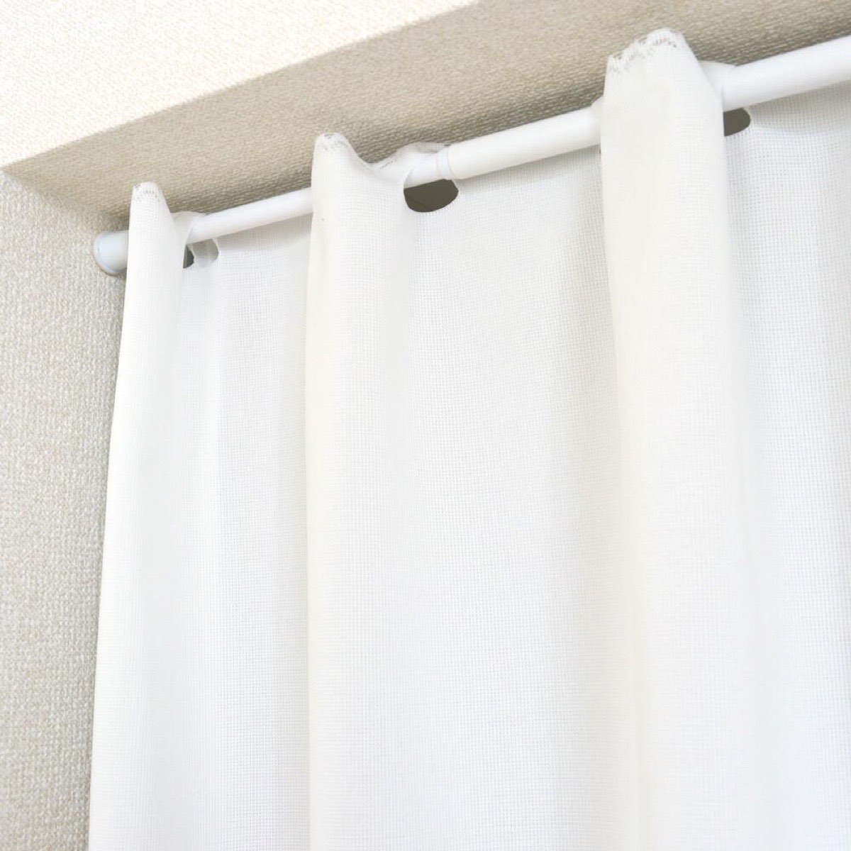 Elegant Japanese Cafe Curtain, Plain White, Sheer, Minimalist, Sheer Valance 59.1x17.7 in, Kitchen — view 7