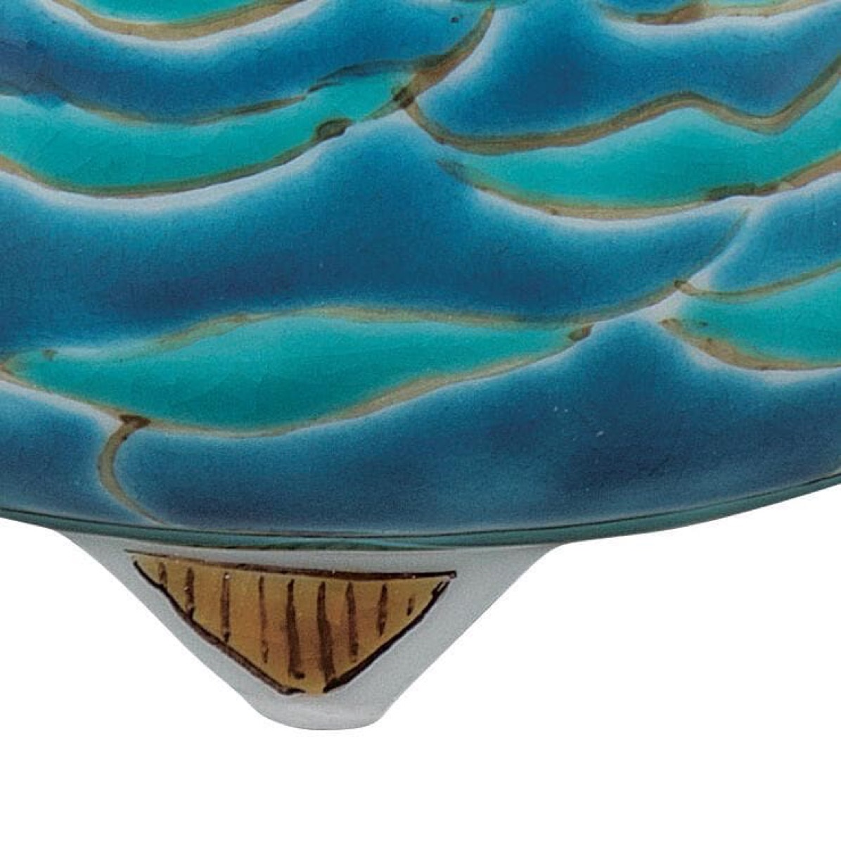 Japanese Incense Burner, Kutani Ware Blue Peony Porcelain Koro, Japanese Decor — view 8