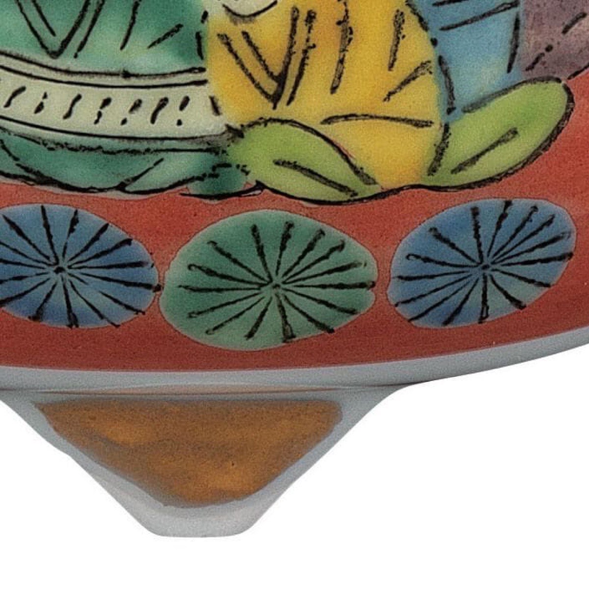 Japanese Incense Burner, Kutani Ware Mokubei Porcelain Koro, Japanese Ceramic Decor — view 6