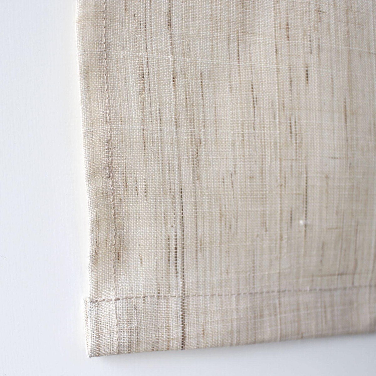 Japanese Linen Noren Curtain, Modern Orange Gray Stripe, 33.1 x 59.1 in — view 7
