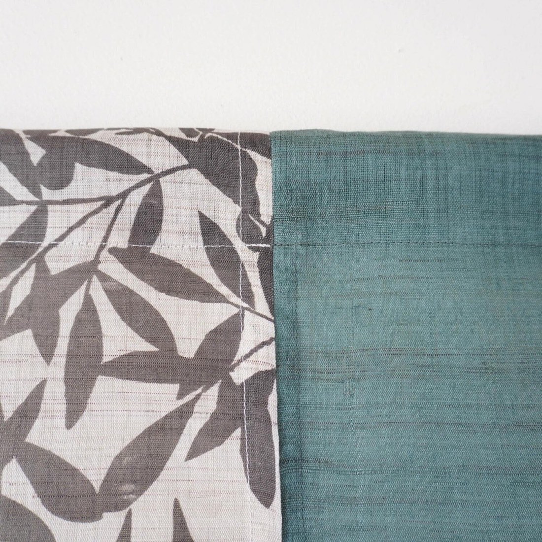 Japanese Linen Noren Curtain, Nanten Motif, Mountain Indigo, 33.1 x 59.1 in — view 6