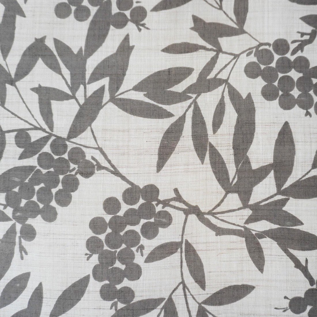 Japanese Linen Noren Curtain, Nanten Motif, Mountain Indigo, 33.1 x 59.1 in — view 7