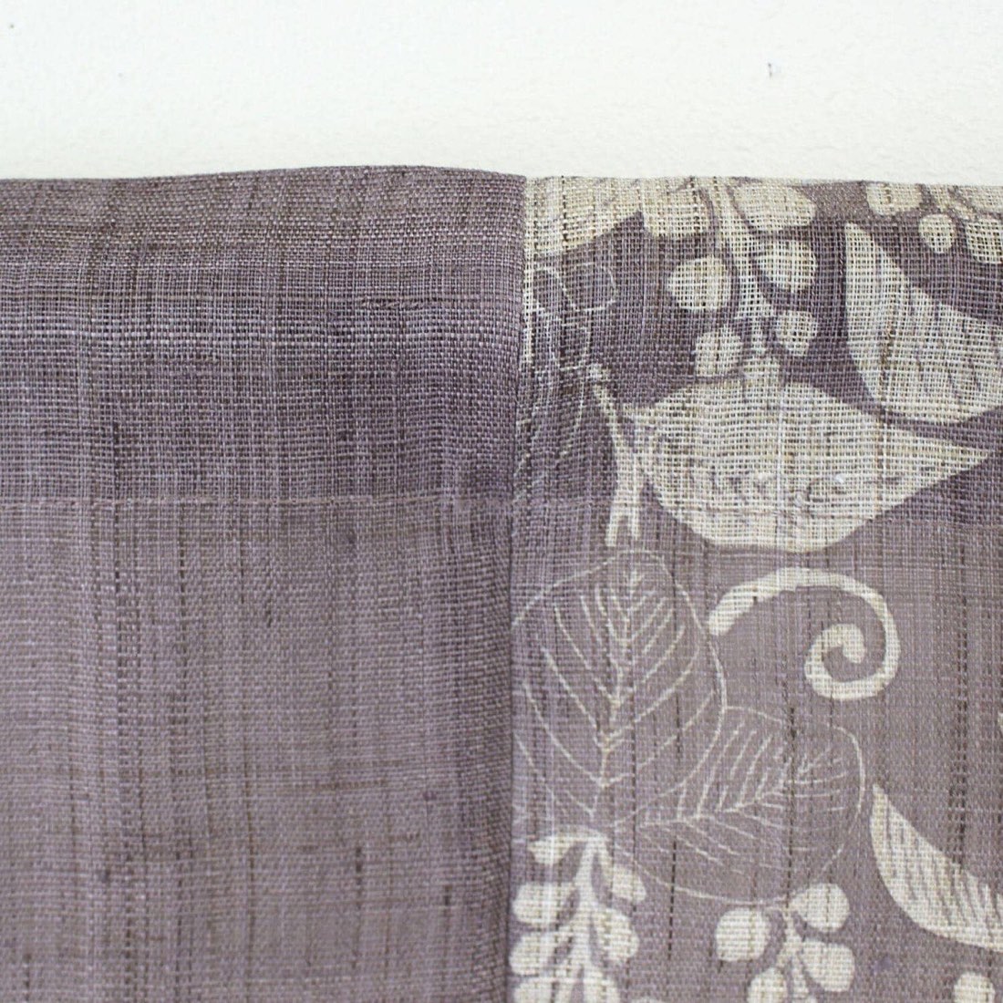 Japanese Linen Noren Curtain, Paulownia Pattern, Shiso Gray, 100% Linen, Made in Japan — view 5
