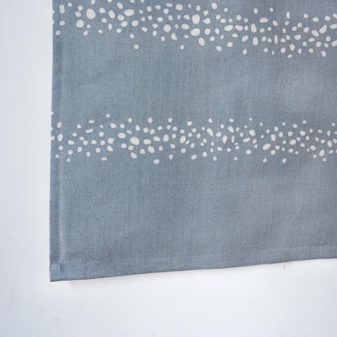 Japanese Linen Noren Door Curtain, Blue Gray Stripe Komon, 33.1 x 59.1 in — view 8