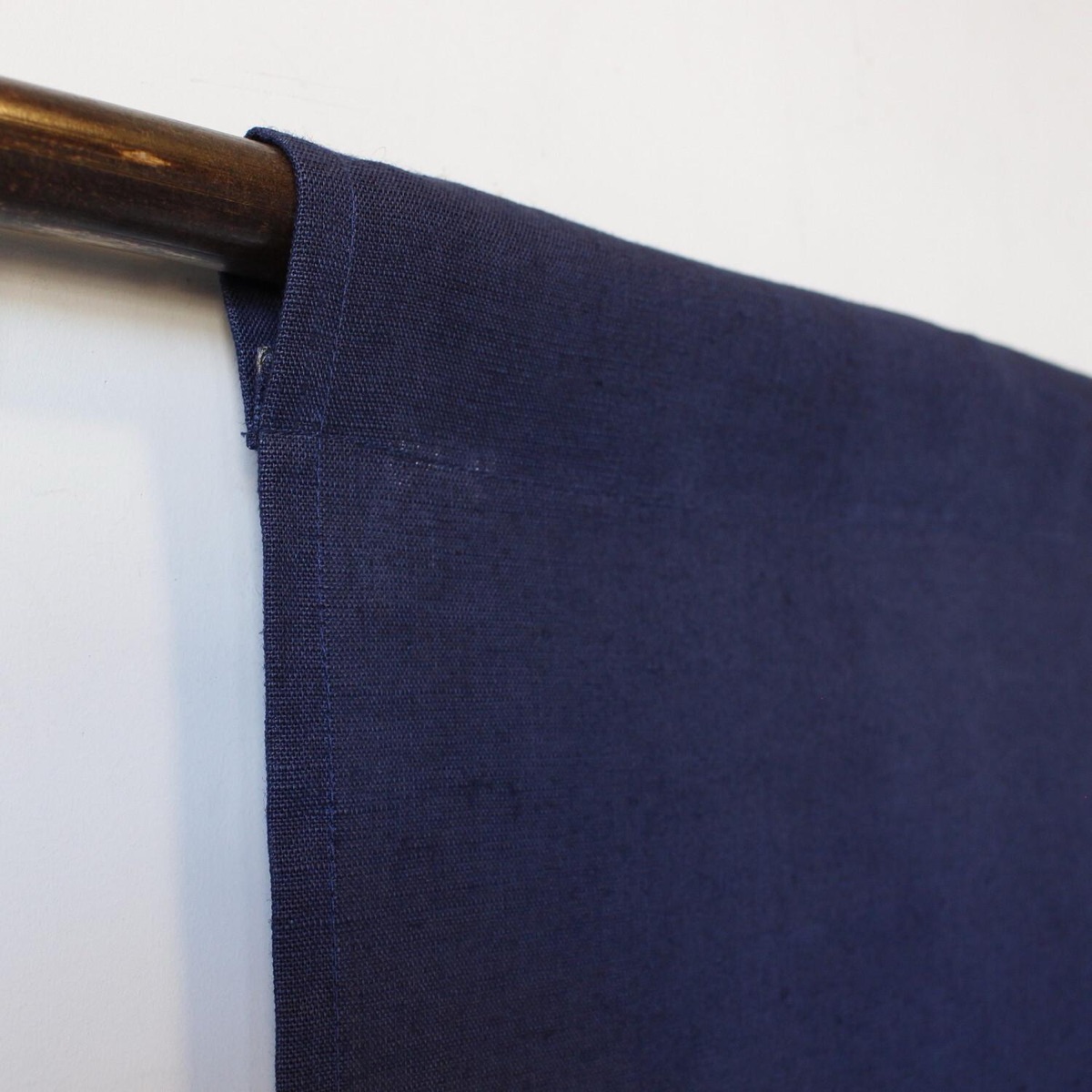 Japanese Linen Noren Door Curtain, Indigo Gradient Circle Motif, 33.1 x 59.1 in — view 5
