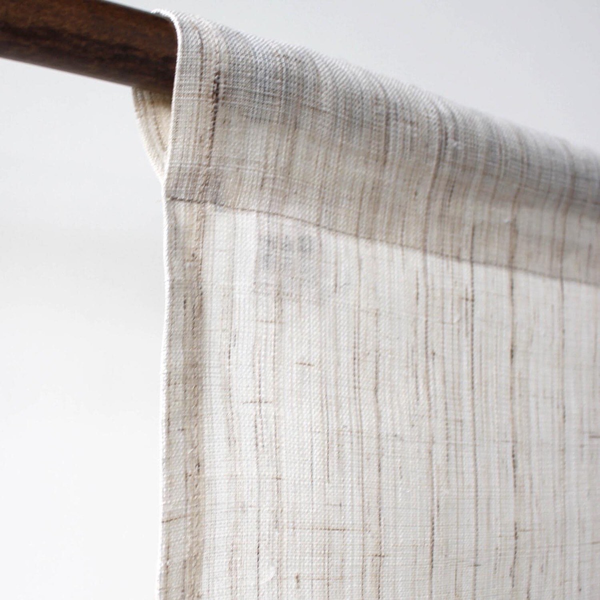 Japanese Linen Noren Door Curtain, Modern Indigo Stripe Design, 33.1 x 59.1 in — view 5