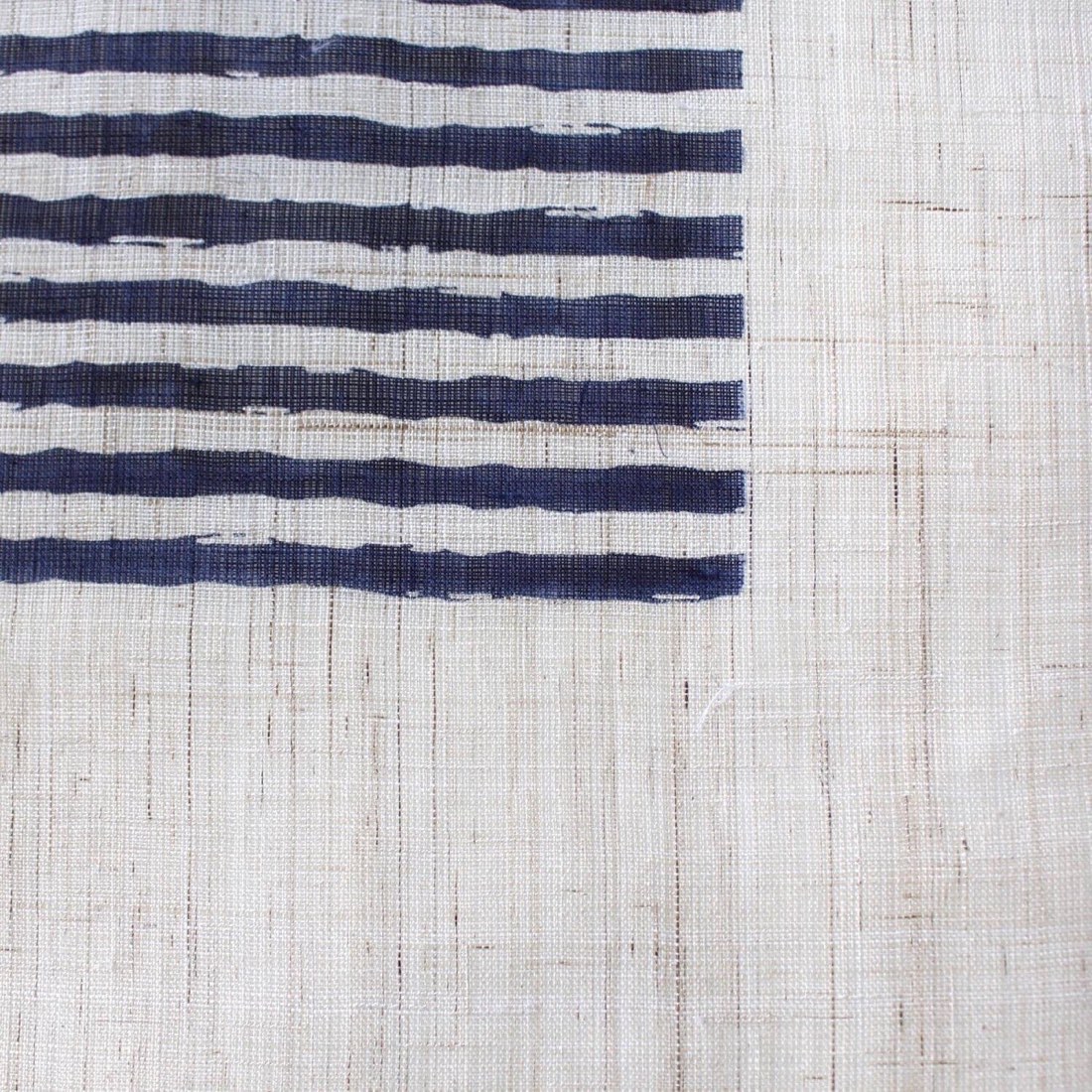 Japanese Linen Noren Door Curtain, Modern Indigo Stripe Design, 33.1 x 59.1 in — view 8