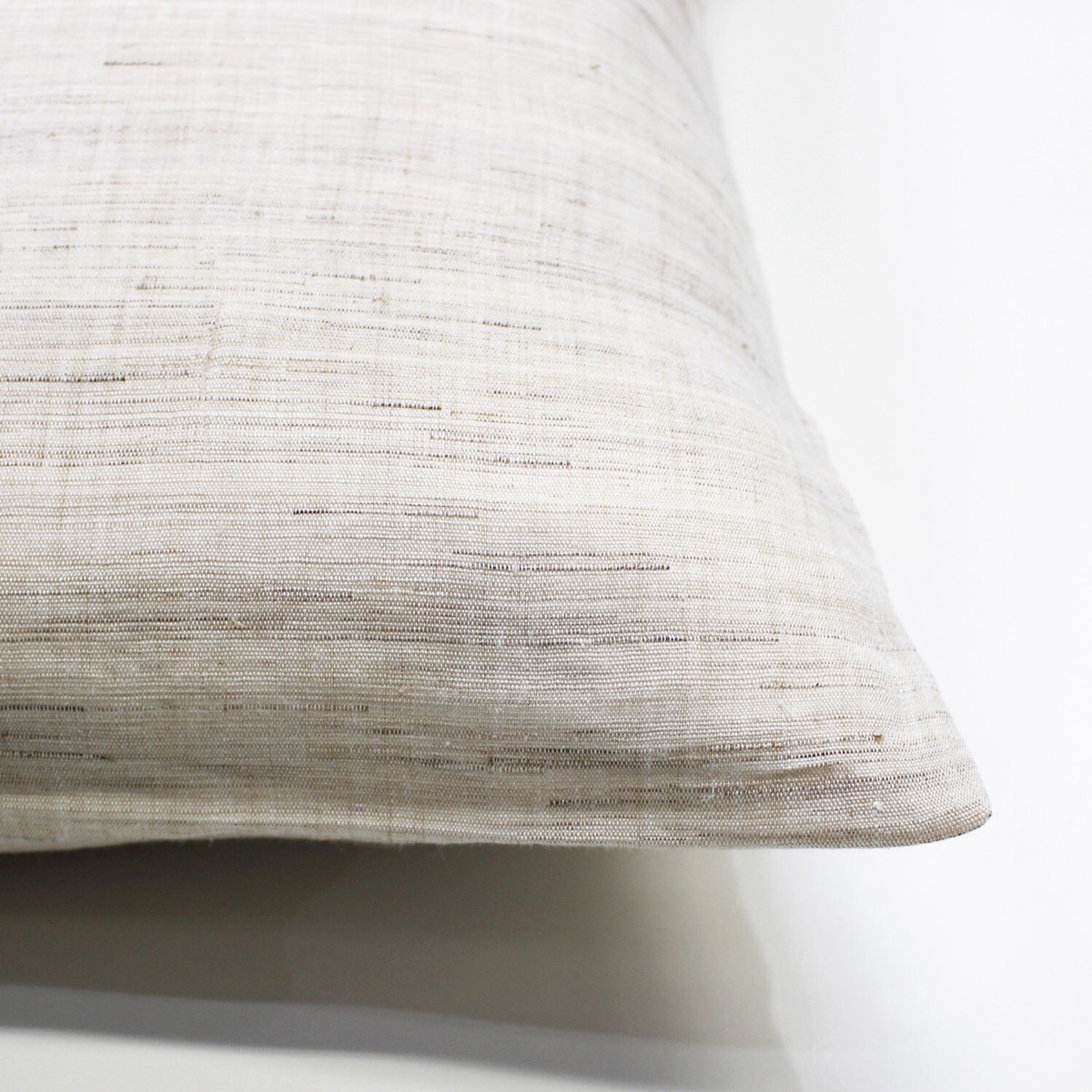 Japanese Linen Zabuton Floor Cushion Cover, Plain Natural Ecru, 21.7 x 23.2 in, Iono Weave, Made in Japan — view 4