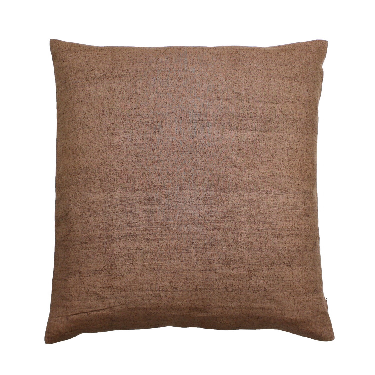 Japanese Linen Zabuton Floor Cushion Cover, Plain Persimmon Tan, 21.7 x 23.2 in, Iono Weave, Made in Japan — view 3