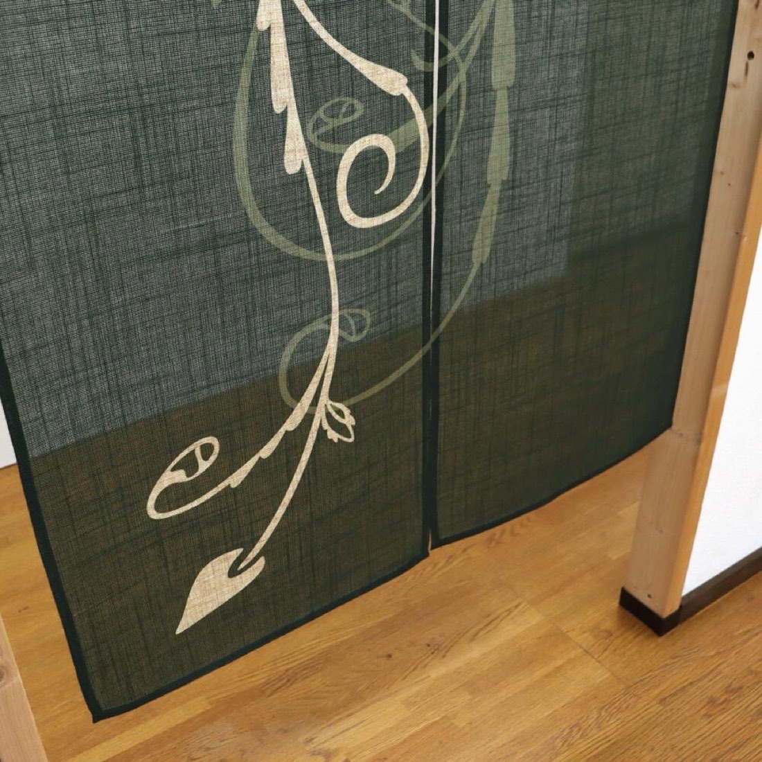 Japanese Noren Door Curtain, Arabesque Pattern, 33.5 x 59.1 in, Made in Japan — view 4