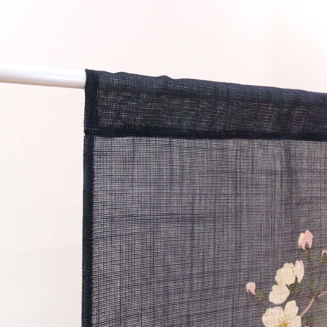 Japanese Noren Door Curtain, Evening Sakura, 33.5 x 35.4 in, Made in Japan — view 7