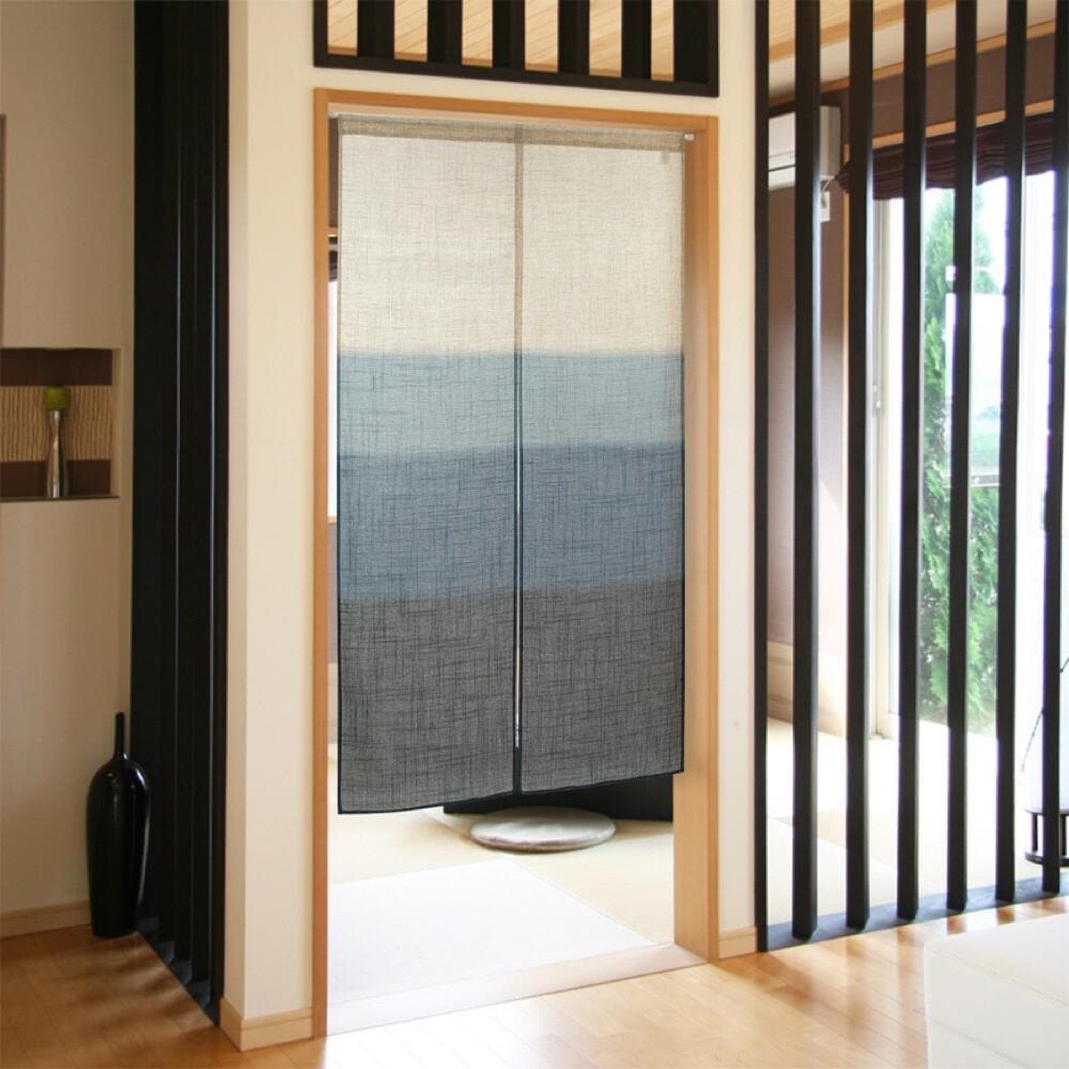 Japanese Noren Door Curtain, Soft Gradient, 33.5 x 59.1 in, Made in Japan