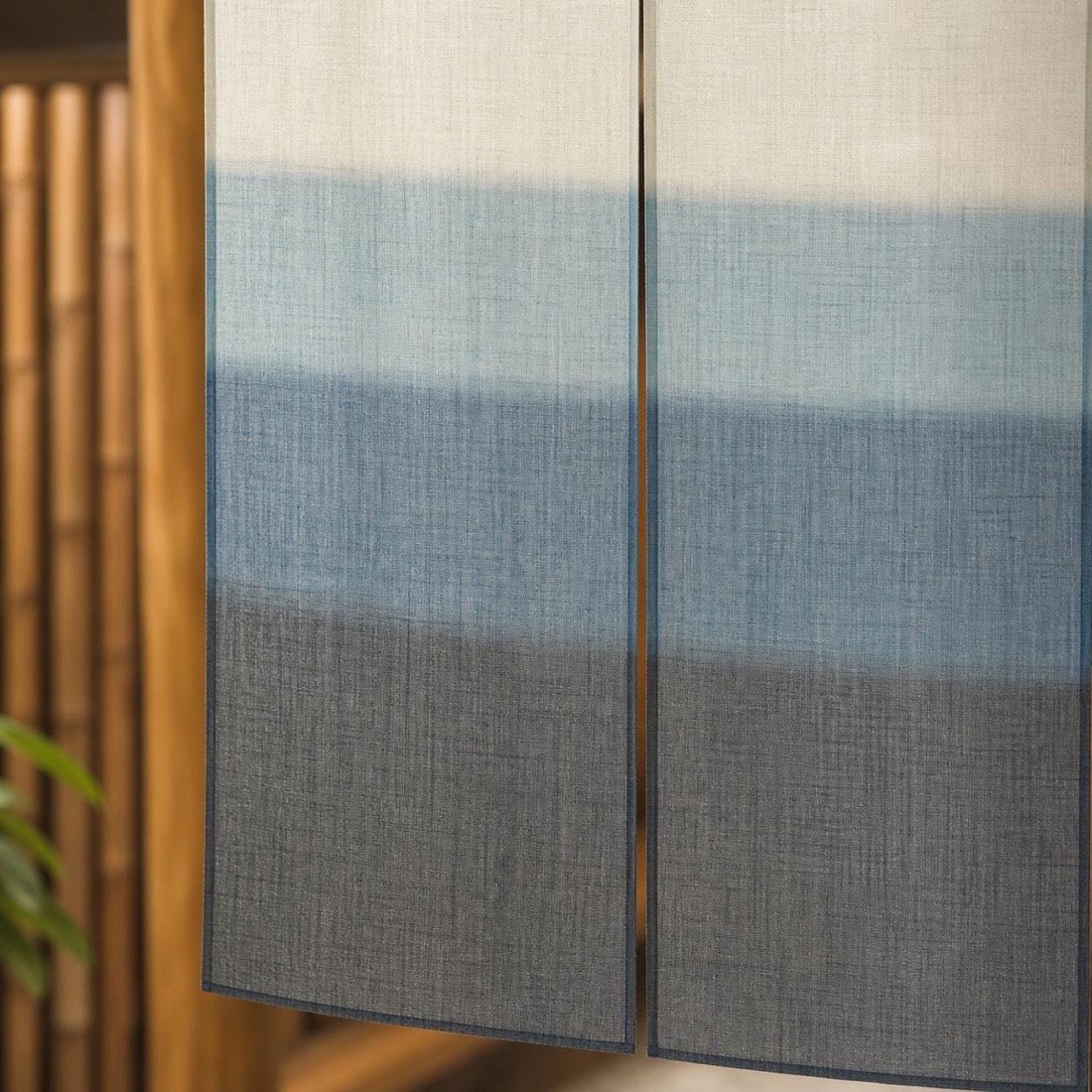 Japanese Noren Door Curtain, Soft Gradient, 33.5 x 59.1 in, Made in Japan — view 9