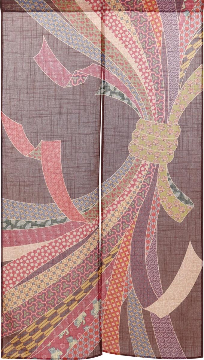 Japanese Noren Door Curtain, Tied Noshi, 33.5 x 59.1 in, Made in Japan — view 3