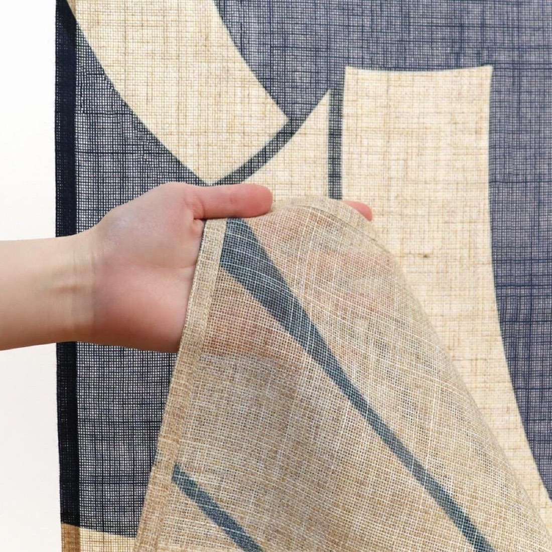 Japanese Noren Door Curtain, Tied Noshi, Navy, 33.5 x 59.1 in, Made in Japan — view 3