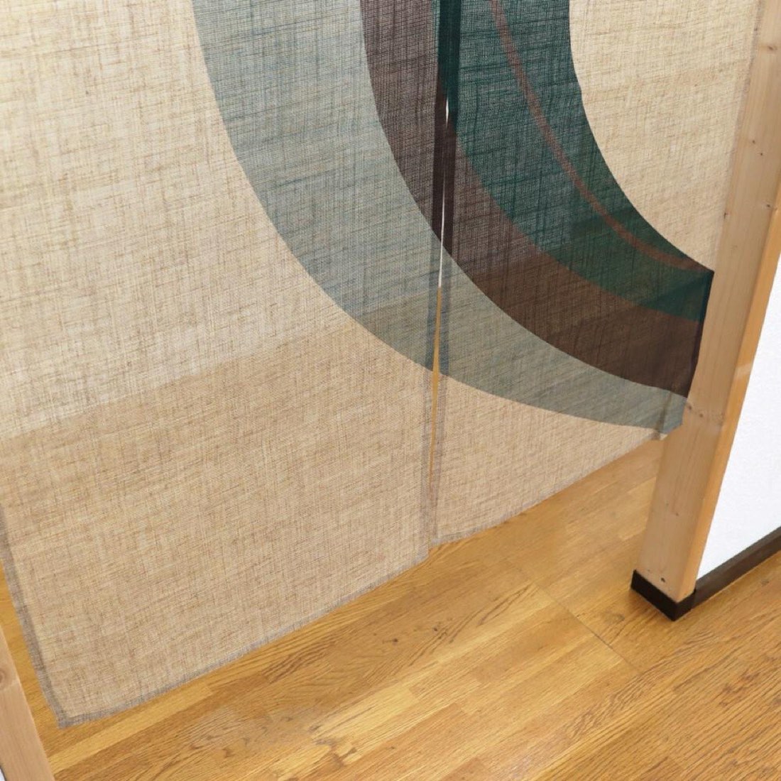 Japanese Noren Door Curtain, Tricolor Arc, 33.5 x 59.1 in, Made in Japan — view 7