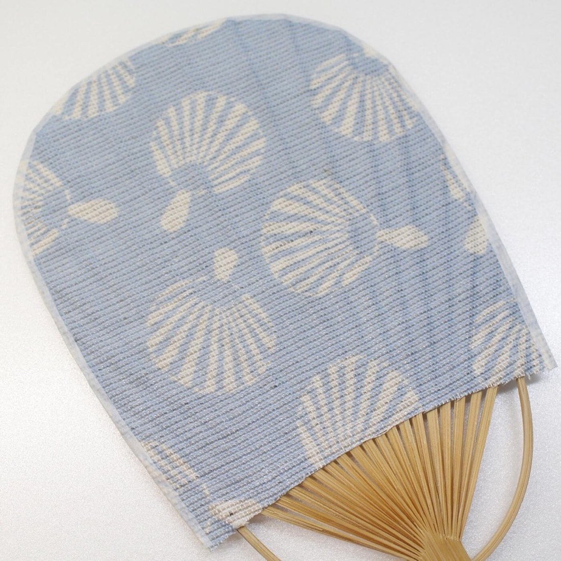 Mini Japanese Uchiwa Fan, Linen Fan Scatter Motif, Bamboo Frame, Made in Japan — view 4