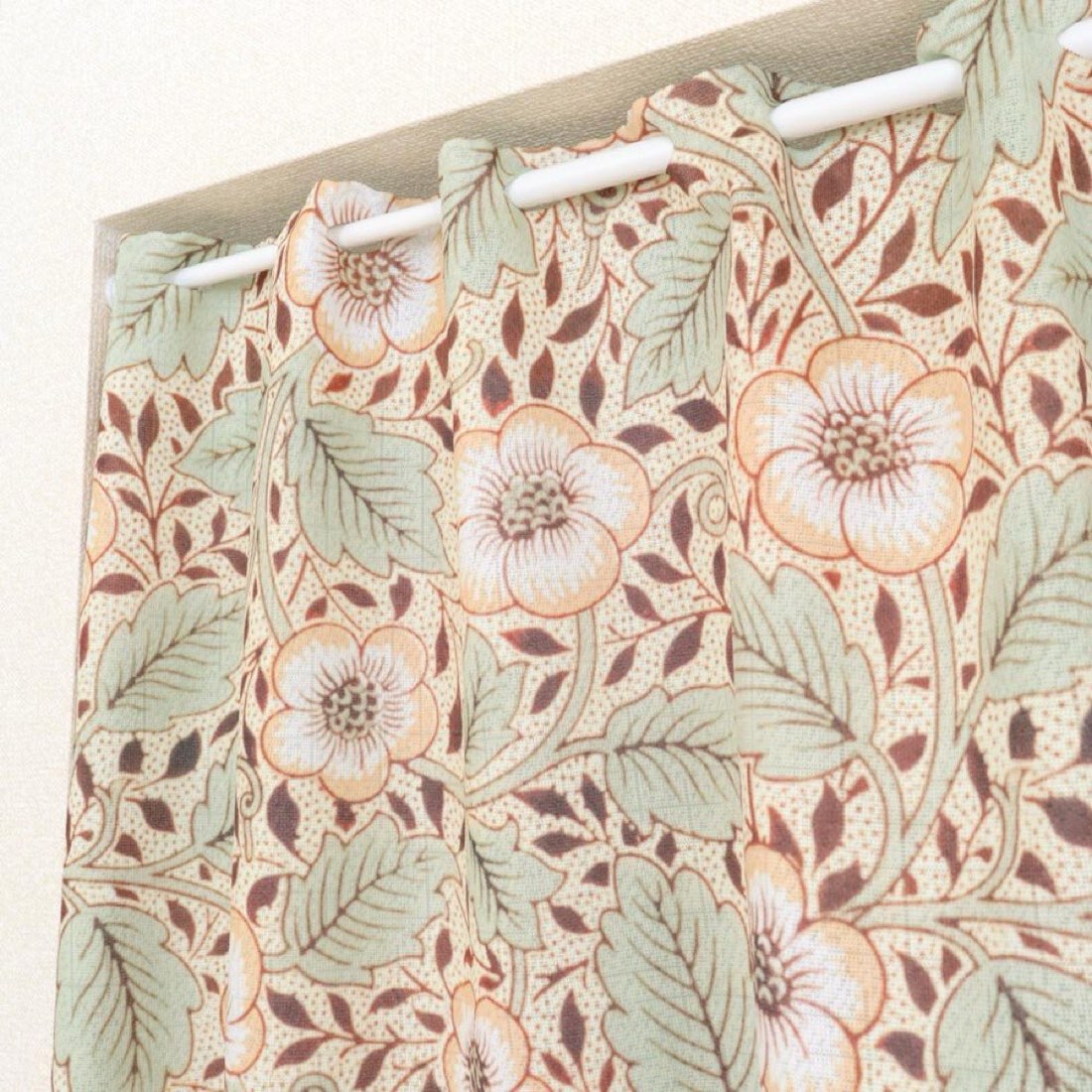 Refined Japanese Cafe Curtain, Stained Glass, Vintage Style, Gothic, Valance 47.2x17.7 in, Vintage Kitchen — view 4